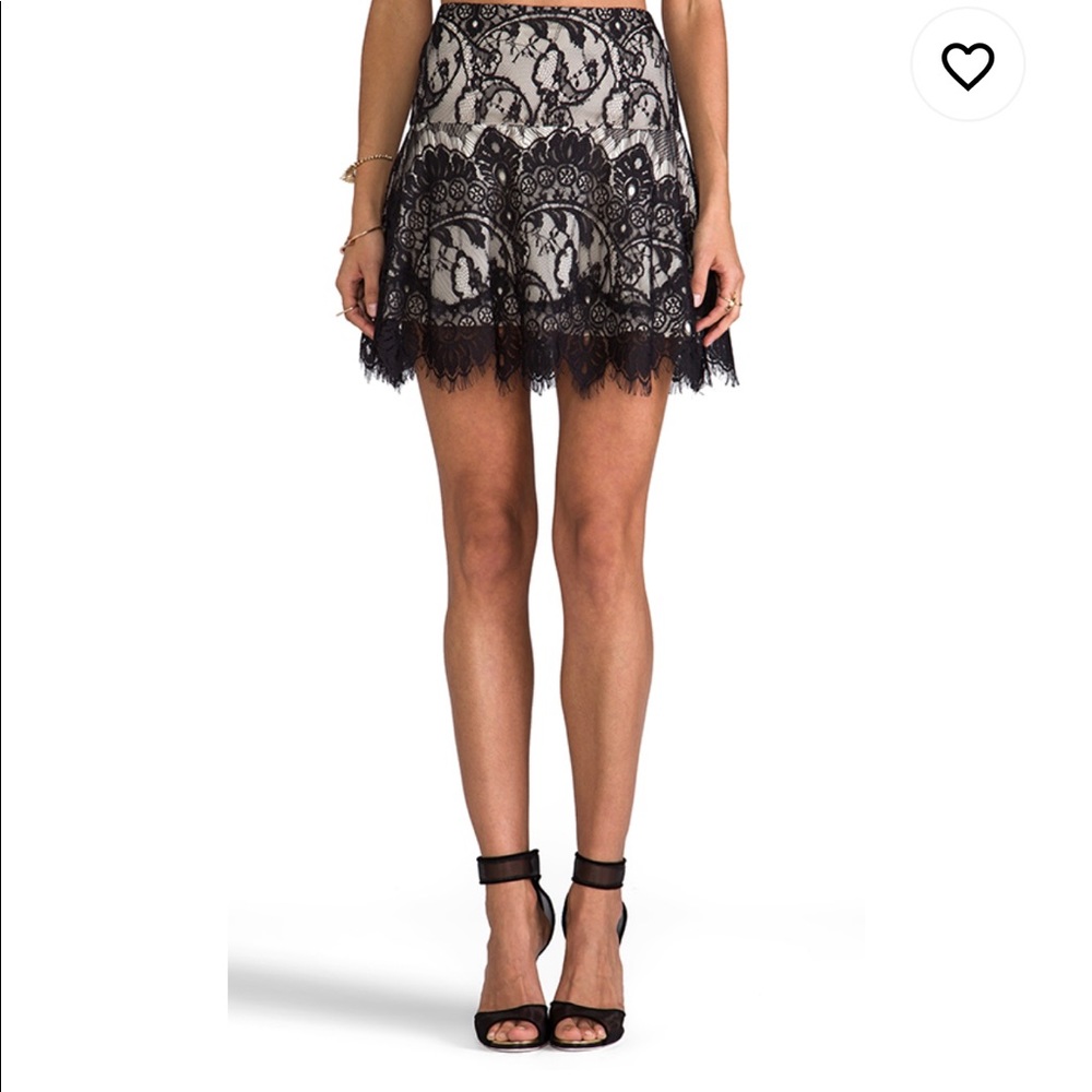 BB Dakota Theadora Scallop Lace Skirt - Picture 1 of 8